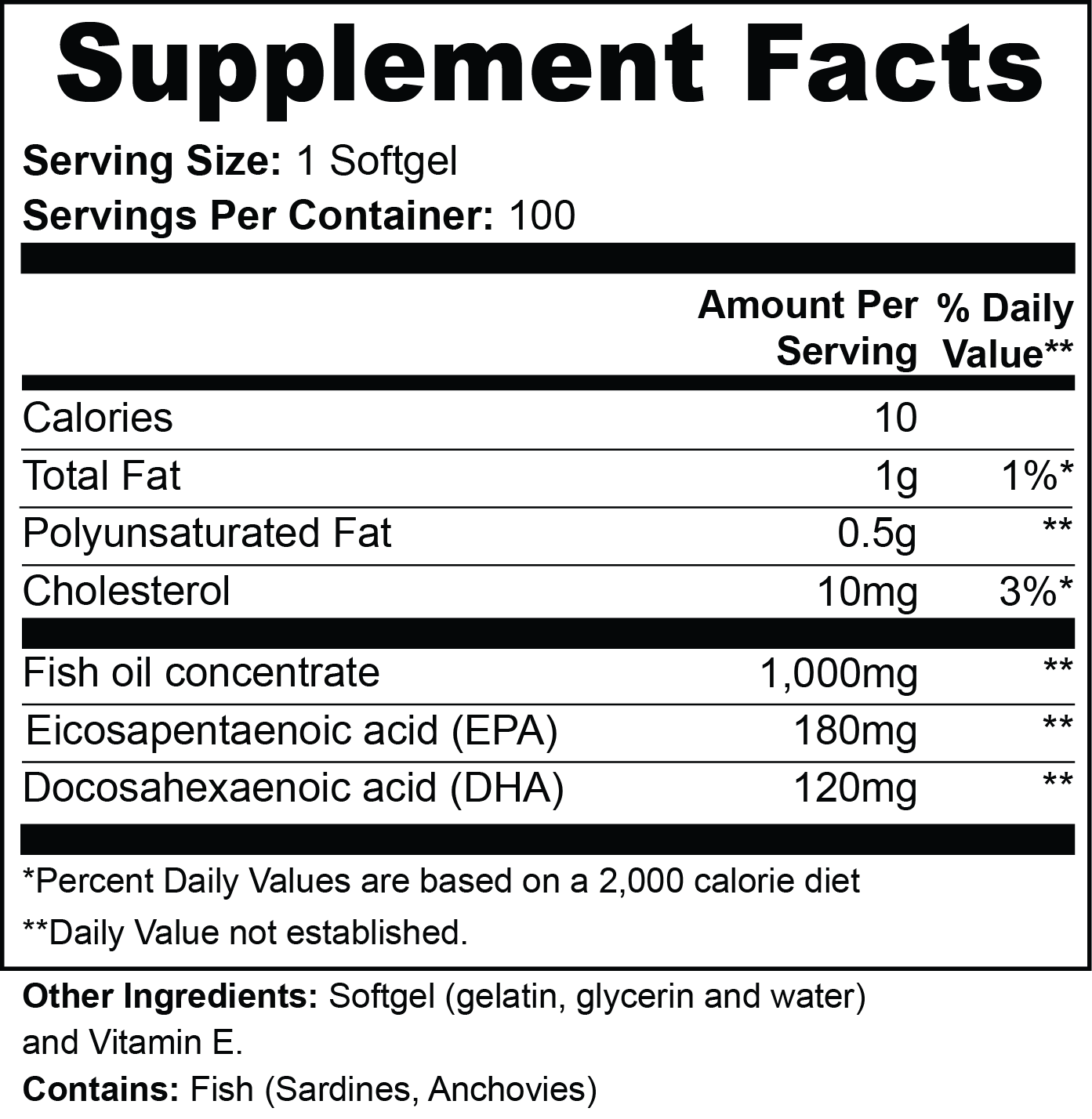 Vita-Omega-3 EPA 180mg + DHA 120mg